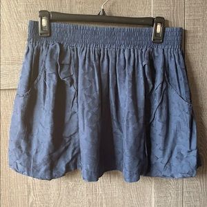 Silence & Noise Navy Mini Skirt w/ Pockets